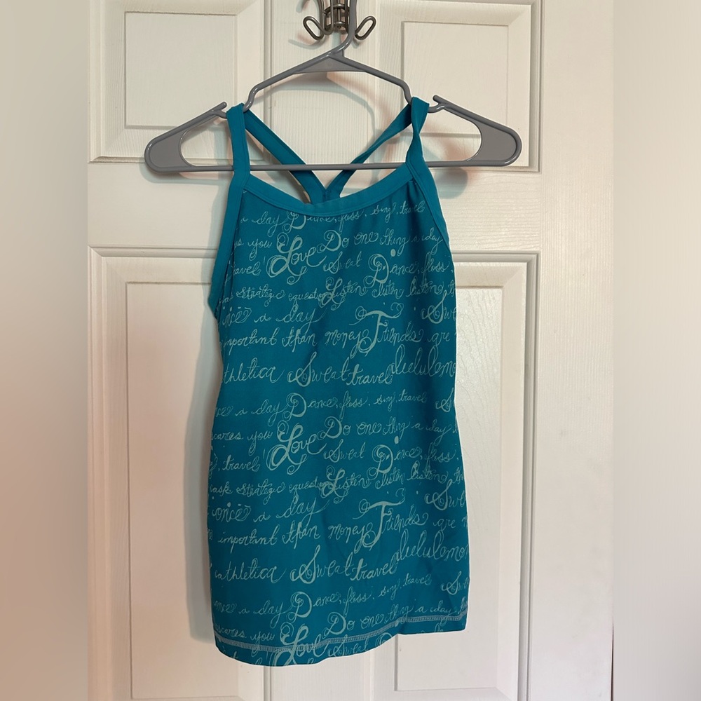 Lululemon tank with mesh back